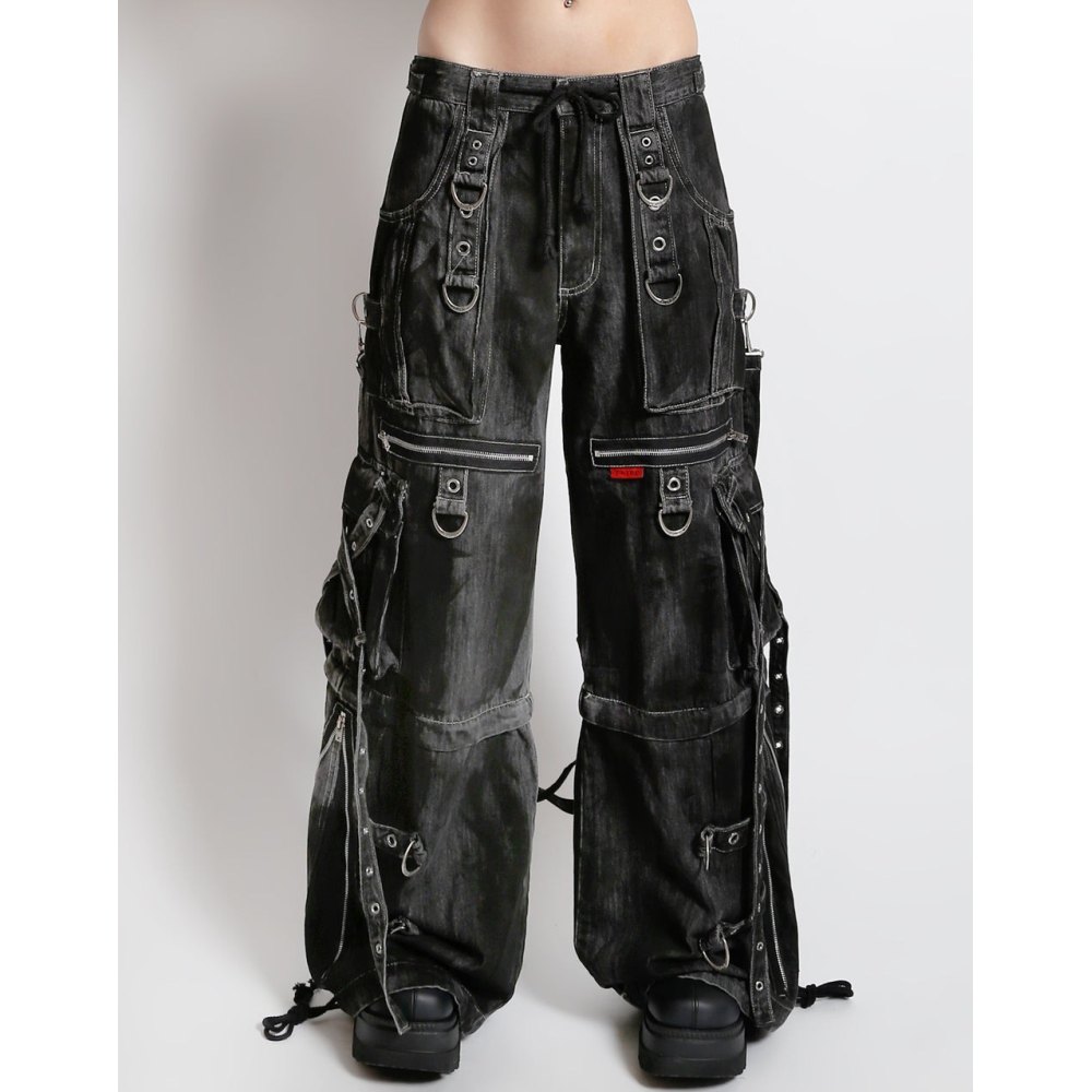 Tripp NYC - XStrap Ink Wash Denim Wijde broek - Zwart